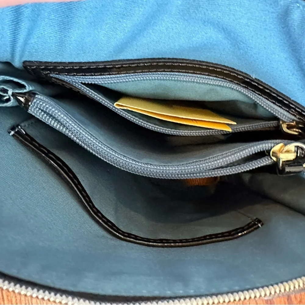 Dooney & Bourke Black Patent Leather Crossbody Bag